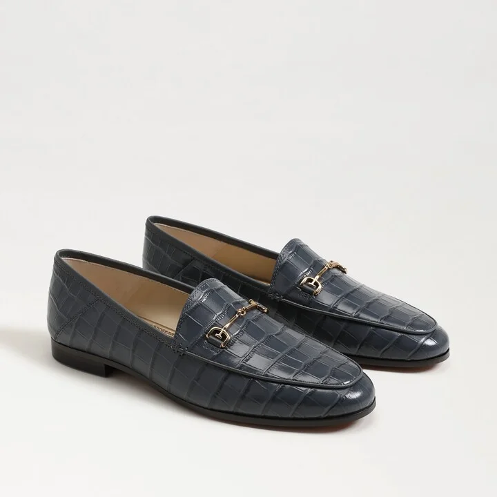 Sam Edelman Loraine Bit Loafer Galaxy Grey Croco Leather