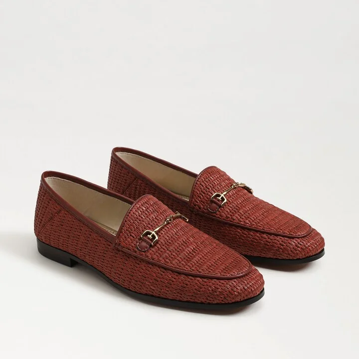 Sam Edelman Loraine Bit Loafer Warm Sienna Faux Raffia