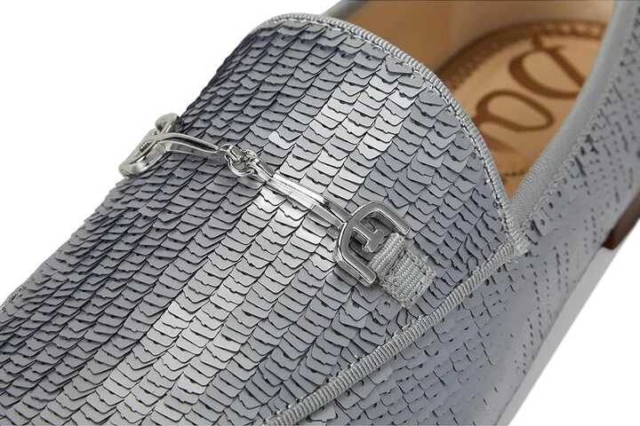Sam Edelman Loraine Glamour Women's Flat Shoes Silver : 8 M, Leather/Rubber - Image 7