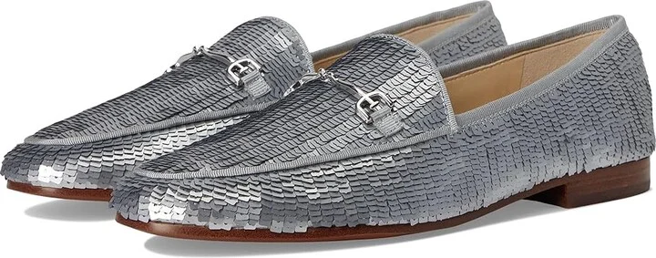 Sam Edelman Loraine Glamour Women's Flat Shoes Silver : 8 M, Leather/Rubber