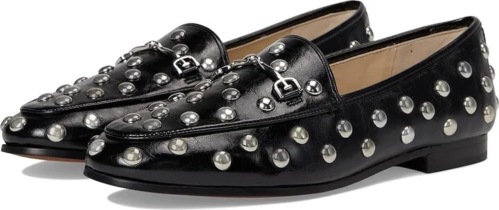 Sam Edelman Loraine Stud Women's Flat Shoes Black Patent Stud : 6.5 M, Synthetic