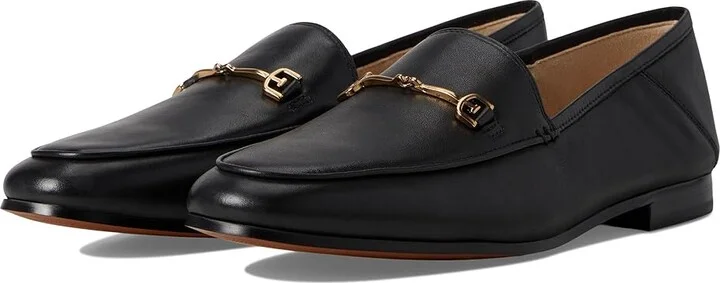 Sam Edelman Loraine Women's Dress Sandals Black Leather : 9.5 W, Leather/Textile