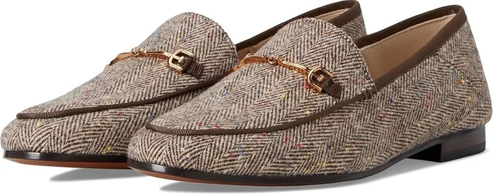 Sam Edelman Loraine Women's Dress Sandals Brown Houndstooth : 10 M, Leather/Textile
