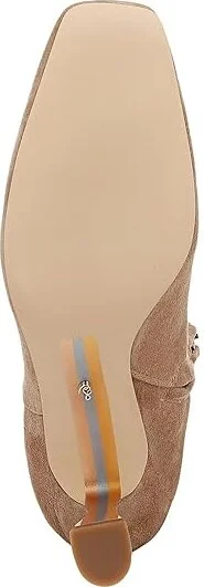 Sam Edelman Lyla High Women's Heels Shoes Almond Taupe : 6.5 M, Leather - Image 3