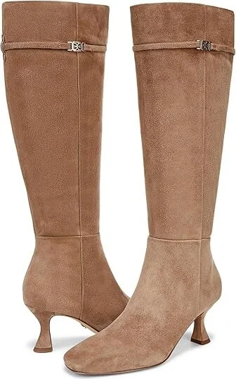 Sam Edelman Lyla High Women's Heels Shoes Almond Taupe : 6.5 M, Leather - Image 4