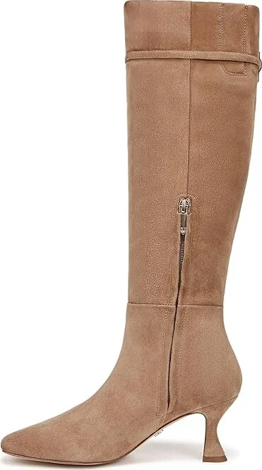 Sam Edelman Lyla High Women's Heels Shoes Almond Taupe Wide Calf : 8.5 M, Leather - Image 5
