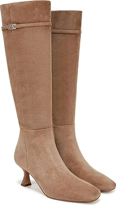 Sam Edelman Lyla High Women's Heels Shoes Almond Taupe Wide Calf : 8.5 M, Leather