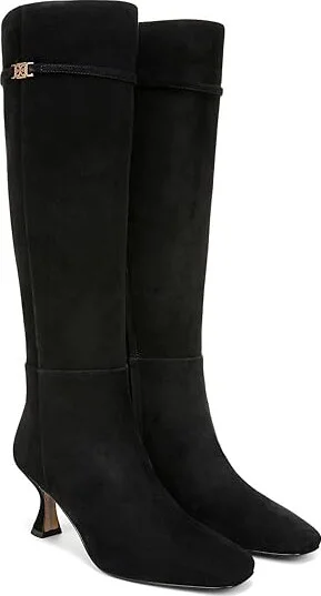 Sam Edelman Lyla High Women's Heels Shoes Black Suede : 11 M, Leather