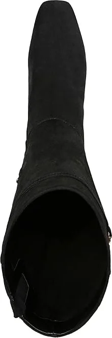 Sam Edelman Lyla High Women's Heels Shoes Black Suede Wide Calf : 6 M, Leather - Image 2