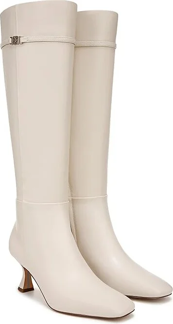 Sam Edelman Lyla High Women's Heels Shoes Modern Ivory Wide Calf : 8 M, Leather