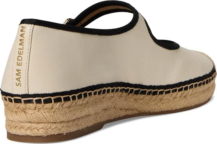 Sam Edelman Mackie Women's Flat Shoes Modern Ivory/Black : 10 M, Leather/Polyester - Image 4