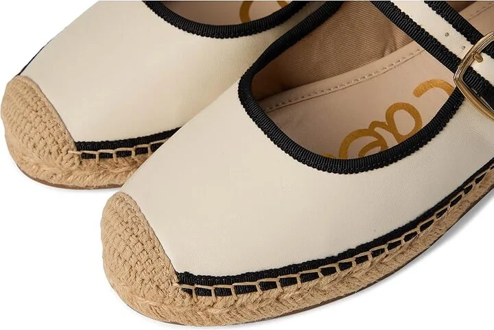 Sam Edelman Mackie Women's Flat Shoes Modern Ivory/Black : 10 M, Leather/Polyester - Image 7