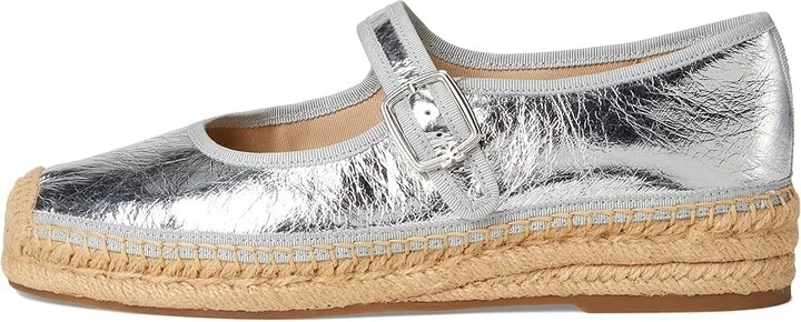 Sam Edelman Mackie Women's Flat Shoes Soft Silver : 8 M, Leather/Polyester - Image 6