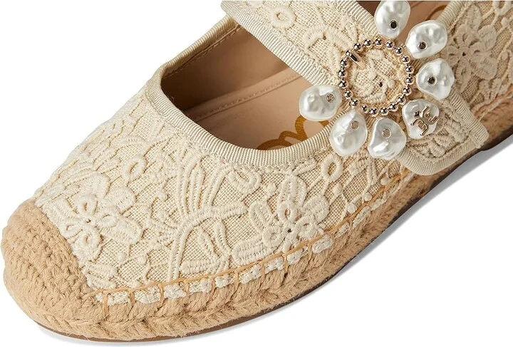 Sam Edelman Maddy Orchid Women's Flat Shoes Ivory/Natural : 7 M, Polyester - Image 7