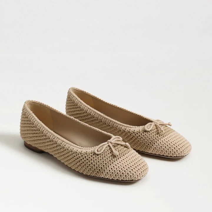 Sam Edelman Madison Crochet Ballet Flat Summer Sand Crochet