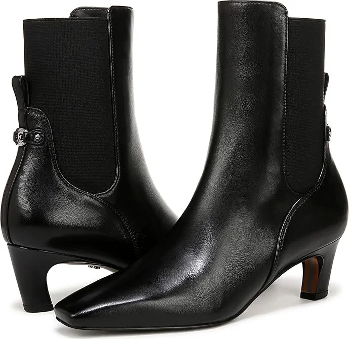Sam Edelman Margo Women's Boots Black Leather : 8 M, Leather/Rubber
