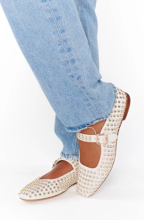 Sam Edelman Michaela Gem Ballet Flat ~ White - Image 3