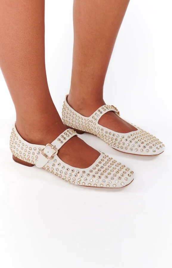 Sam Edelman Michaela Gem Ballet Flat ~ White - Image 5