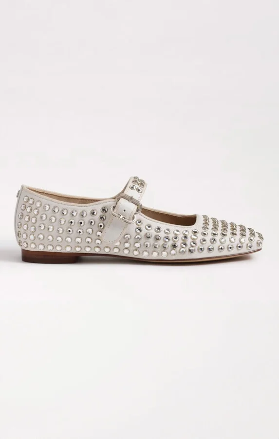 Sam Edelman Michaela Gem Ballet Flat ~ White - Image 7