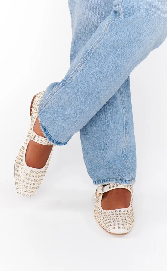 Sam Edelman Michaela Gem Ballet Flat ~ White - Image 8