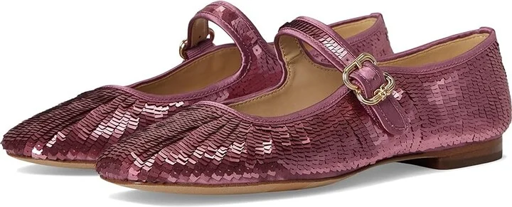 Sam Edelman Michaela Glamour Women's Flat Shoes Elderberry : 7 M, Leather/Rubber