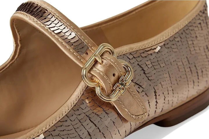 Sam Edelman Michaela Glamour Women's Flat Shoes Gold : 7.5 M, Leather/Rubber - Image 7