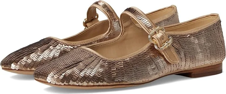 Sam Edelman Michaela Glamour Women's Flat Shoes Gold : 7.5 M, Leather/Rubber