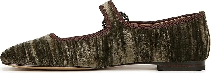 Sam Edelman Michaela Glow Women's Flat Shoes Winter Moss Crystal : 10.5 M, Leather/Rubber - Image 5