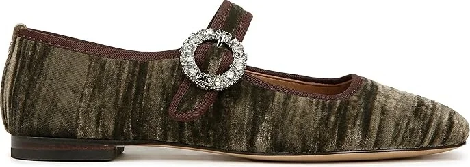 Sam Edelman Michaela Glow Women's Flat Shoes Winter Moss Crystal : 10.5 M, Leather/Rubber - Image 6