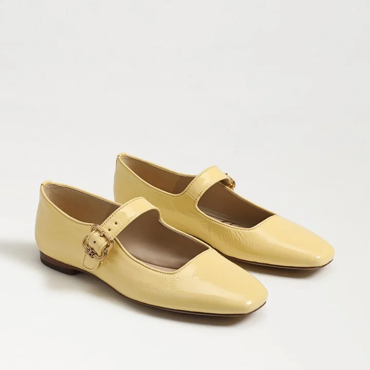 Sam Edelman Michaela Mary Jane Flat Buttercup Leather