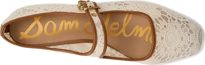 Sam Edelman Michaela Mesh 2 Women's Flat Shoes Natural Floral Crochet : 8.5 M, Leather/Mesh/Rubber - Image 2