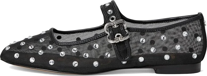 Sam Edelman Michaela Shine Women's Flat Shoes Black Glitz Mesh : 5 M - Image 6