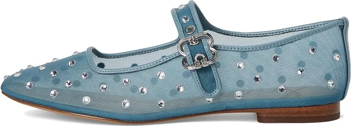 Sam Edelman Michaela Shine Women's Flat Shoes Coastal Blue : 6 M, Mesh - Image 6