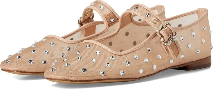 Sam Edelman Michaela Shine Women's Flat Shoes Vintage Pink : 8 M, Mesh