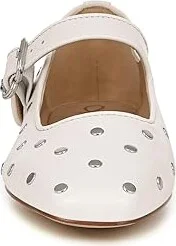 Sam Edelman Michaela Stud Women's Flat Shoes Bright White : 9.5 M, Leather - Image 4