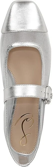 Sam Edelman Miranda Women's Flat Shoes Soft Silver : 9.5 M, Synthetic - Image 2