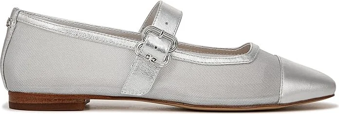 Sam Edelman Miranda Women's Flat Shoes Soft Silver : 9.5 M, Synthetic - Image 6