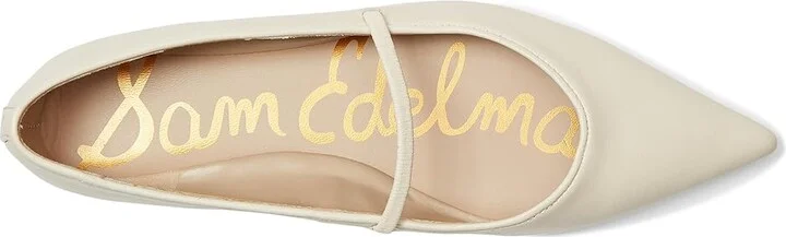 Sam Edelman Nesta Women's Flat Shoes Ivory : 8 M, Leather - Image 2