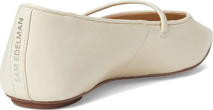 Sam Edelman Nesta Women's Flat Shoes Ivory : 8 M, Leather - Image 4