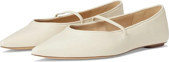 Sam Edelman Nesta Women's Flat Shoes Ivory : 8 M, Leather
