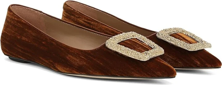 Sam Edelman Nico Women's Flat Shoes Camel : 8.5 M, Polyester