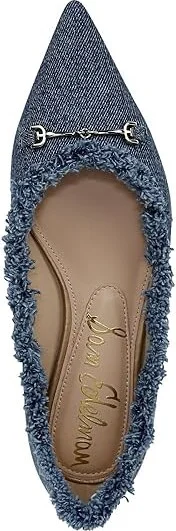 Sam Edelman Nori Fray Women's Flat Shoes Bluestone : 6 M, Denim - Image 2