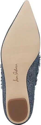 Sam Edelman Nori Fray Women's Flat Shoes Bluestone : 6 M, Denim - Image 3