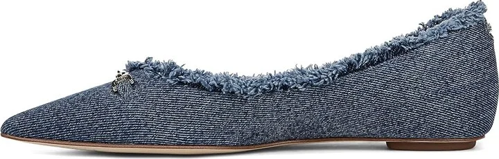 Sam Edelman Nori Fray Women's Flat Shoes Bluestone : 6 M, Denim - Image 5