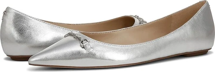 Sam Edelman Nori Women's Flat Shoes Silver : 9 M, Polyester - Image 4