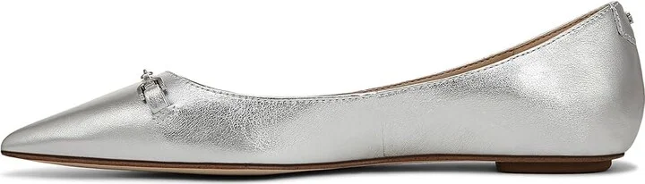 Sam Edelman Nori Women's Flat Shoes Silver : 9 M, Polyester - Image 5