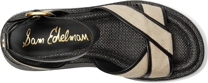 Sam Edelman Nylie Women's Sandals Natural/Black : 7.5 M, Synthetic - Image 2