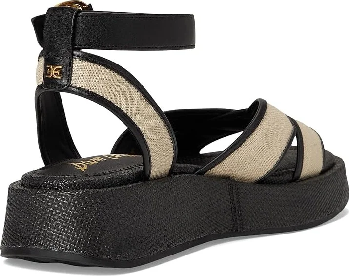 Sam Edelman Nylie Women's Sandals Natural/Black : 7.5 M, Synthetic - Image 4