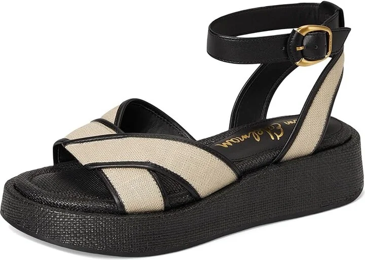 Sam Edelman Nylie Women's Sandals Natural/Black : 7.5 M, Synthetic - Image 5