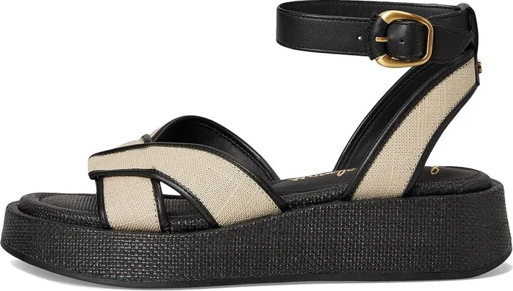 Sam Edelman Nylie Women's Sandals Natural/Black : 7.5 M, Synthetic - Image 6